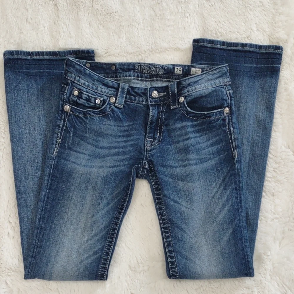 MISS ME BOOT Blue Embellished Jeans - Picture 16 of 17